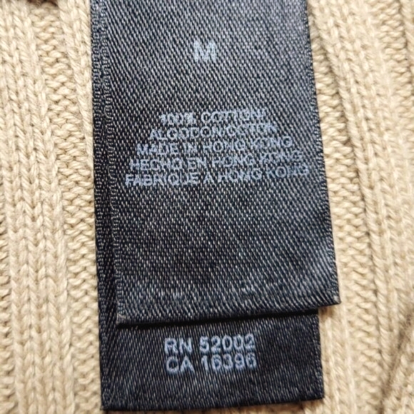 DKNY Jeans Women's Sweater Size M 1/4 Zip Ribbed Long Sleeve Form Fitting - Picture 6 of 9